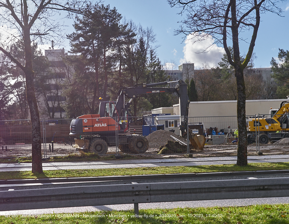 10.01.2023 - Baustelle an der Quiddestraße Haus für Kinder in Neuperlach